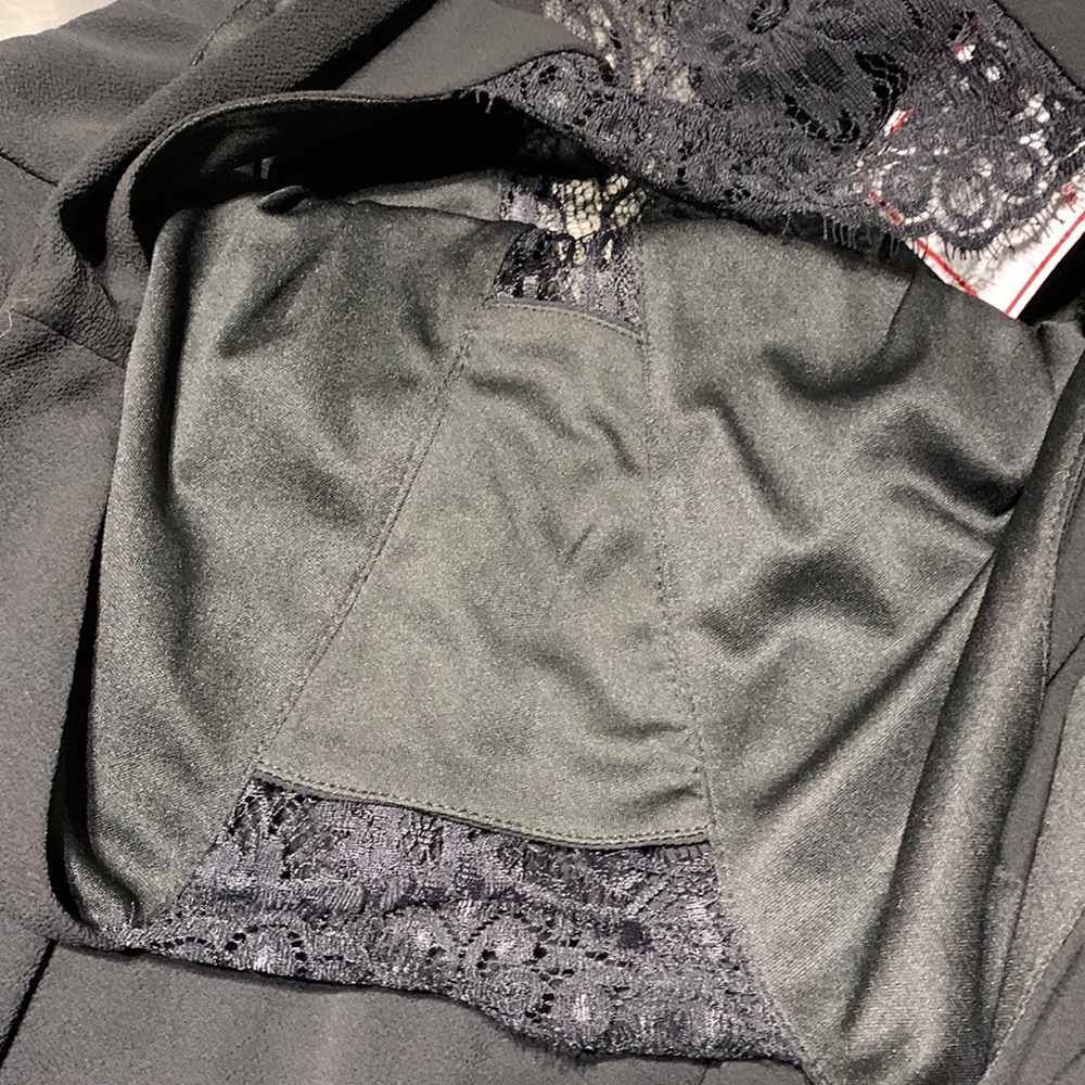 Bisou Bisou by Michele Bohbot Black Lace Panel Dress Size 4 NWT - Picture 9 of 13